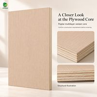Contreplaqué recouvert de placage linéaire couleur crème pâle Jinbase W-KJ-017, qualité E0, 1220x2440mm, base en bois.
