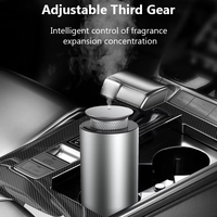 Petit diffuseur d'arômes de voiture en métal avec diffuseur d'huiles essentielles à piles pour voiture et maison, coffret cadeau inclus