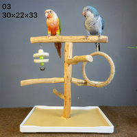 Perchoir en bois massif pour perroquet, support de repos pour oiseaux, perchoir à grimper et à mâcher, structure de jeu multi-niveaux de grande taille, fournitures pour animaux de compagnie