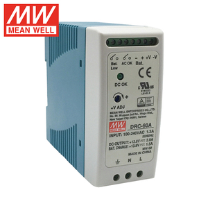 ספק כוח Mean Well DRC-60A 60W 12V להתקנה על פס דין עם נורית חיווי LED להפעלה, בעל יכולת החלפה אוטומטית (<span class=keywords><strong>UPS</strong></span>) - Product Image 2