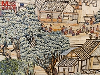 Il n'y a qu'une seule pierre murale en mosaïque partielle de Along the River Pendant le festival de Qingming dans le monde, tous faits à la main