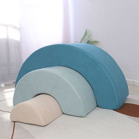 Canapé modulaire arc-en-ciel pour enfants, confortable, en mousse pelucheuse durable, avec blocs de construction, moderne et écologique pour l'école