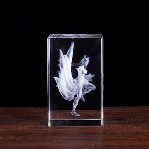 Figura personalizada de cristal 3D con grabado láser de Liga de Leyendas Ahri, Cubo de cristal para <span class=keywords><strong>LOL</strong></span> Surprise - Product Image 2