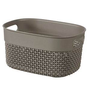 Cestino in Plastica Mod. FILO XS 23.5X17.5 H 12CM 3.5LT CAPPUCCINO - Product Image 1