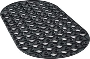 ALL PRIDE 29X15 Inch Modern PVC Tapis de bain antidérapant pour douche et baignoire Tapis de bain ovale noir pour enfants âgés Salle de bain élégante - Product Image 6