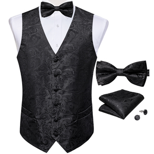 Ensemble 2 pièces pour hommes, chemise de smoking floral à broderie