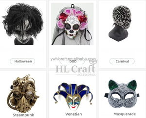 Hlc Tùy Chỉnh Nhăn Nhăn Halloween Mặt Nạ Trong Suốt Trống <span class=keywords><strong>Masquerade</strong></span> Cosplay Mặt Nạ Cho Nam Giới Và Phụ Nữ Creepy Mặt Nạ Nhà Sản Xuất - Product Image 5