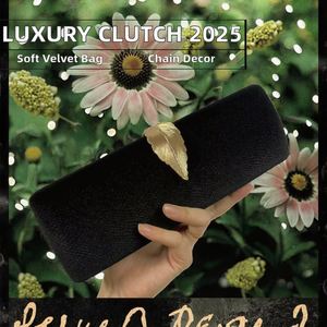 BESTELLA Luxury Women's Velvet <b>Clutch</b> Bag Casual Style Evening Purse with Chain for <b>Wedding</b> Party Dinner Personalized for Women - Product Image 2