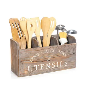 Best Selling Keuken Teller Organizer Praktische Houten Boerderij Gebruiksvoorwerp Houders