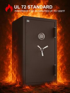 Caja Fuerte Ignífuga para el Hogar TIGERKING de 8.78 Pies Cúbicos, Acero Resistente de 178 lb, Protección Contra Incendios de 40 Minutos y Contra Agua de 72 Horas, Alarma con Teclado Digital - Product Image 4