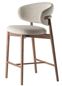 HLM106 Chaise de loisirs nordique contemporaine en bois massif à pieds hauts, couverture amovible, design moderne pour la maison, appartement, hôtel, salon - Product Image 3