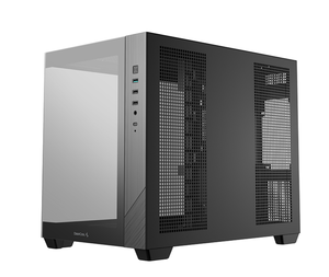Caja DeepCool CG330 blanca y negra Micro-ATX sin pilares con vista al mar, de doble cámara, con vidrio templado para juegos, compatible con enfriador de 360 mm. - Product Image 4