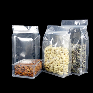 Bolsa de plástico transparente con cierre de cremallera para alimentos secos, bolsa de embalaje para comida de Chocolate, 8oz - Product Image 4