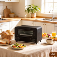 Four électrique compact à encastrer de 11 L en aluminium 1000 W pour la cuisson et la grillade, idéal pour la cuisine à domicile
