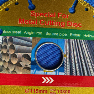 Lame de scie diamantée 115mm spéciale pour disque de coupe en métal pour barre d'armature carrée/creuse en <span class=keywords><strong>fer</strong></span> d'angle en acier inoxydable avec arbre 22.23 - Product Image 3