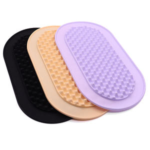 Ramah lingkungan pola padat silikon makanan lambat mangkuk hewan peliharaan dengan anti-buku tempel tikar untuk kucing anak anjing - Product Image 1