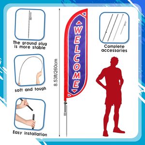 Banderas de Playa, Bandera de Plumas, Mercancía Personalizada, Promoción de Apertura de Tienda, Publicidad, Bandera Decorativa de Plumas para Exteriores - Product Image 4