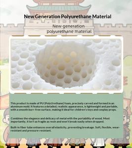 Pedang Han Gaya Dinasti Han Biru Emas dengan Sarung Plastik Dekoratif Busa PU Pedang Cina dengan Sarungnya - Product Image 4