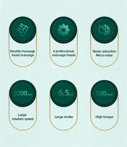 Masajeador de mano inalámbrico portátil al por mayor, pistola de terapia muscular para aliviar el dolor de cuello y espalda, percusión corporal de tejido profundo - Product Image 4