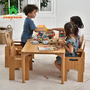 <span class=keywords><strong>Tavolo</strong></span> per <span class=keywords><strong>Bambini</strong></span>, <span class=keywords><strong>Tavolo</strong></span> da Picnic in Bambù Naturale, Scrivania per Feste e Studio per <span class=keywords><strong>Bambini</strong></span> con Set di Sedie, <span class=keywords><strong>Tavolo</strong></span> <span class=keywords><strong>Attività</strong></span> per Neonati - Product Image 2