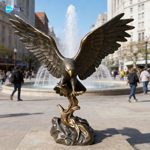 Escultura de Pájaro de Metal Fundido de Alta Calidad para Decoración de Jardín de Villa, Estatua de Águila Calva Voladora de Bronce Grande - Product Image 2