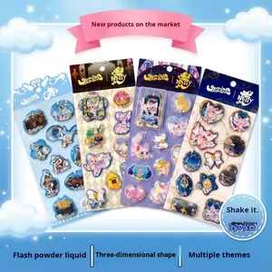 สติกเกอร์ 3 มิติ แจ็คแอนด์ซันนี่ สำหรับเด็กผู้หญิง ตกแต่งด้วย PVC กลิตเตอร์วิบวับ น่ารัก สติกเกอร์กันน้ำ ของขวัญส่งเสริมการขาย รางวัล - Product Image 3