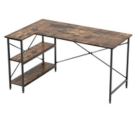 Meubles en forme de L cadre en métal bois bureau Table maison grand coin Studio bureau d'ordinateur