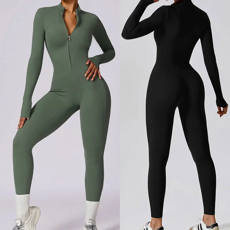 Dài Tay Áo Yoga Jumpsuit Một Mảnh Sexy Phụ Nữ Thể Thao Tập Thể Dục Phụ Nữ Yoga Mặc Mới Bodysuit Yoga Quần Áo Cho Phụ Nữ