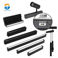 Système d'éclairage sur rail magnétique LED Sampo 165-265V AC, projecteur linéaire intelligent réglable et dimmable 3CCT, construction en aluminium