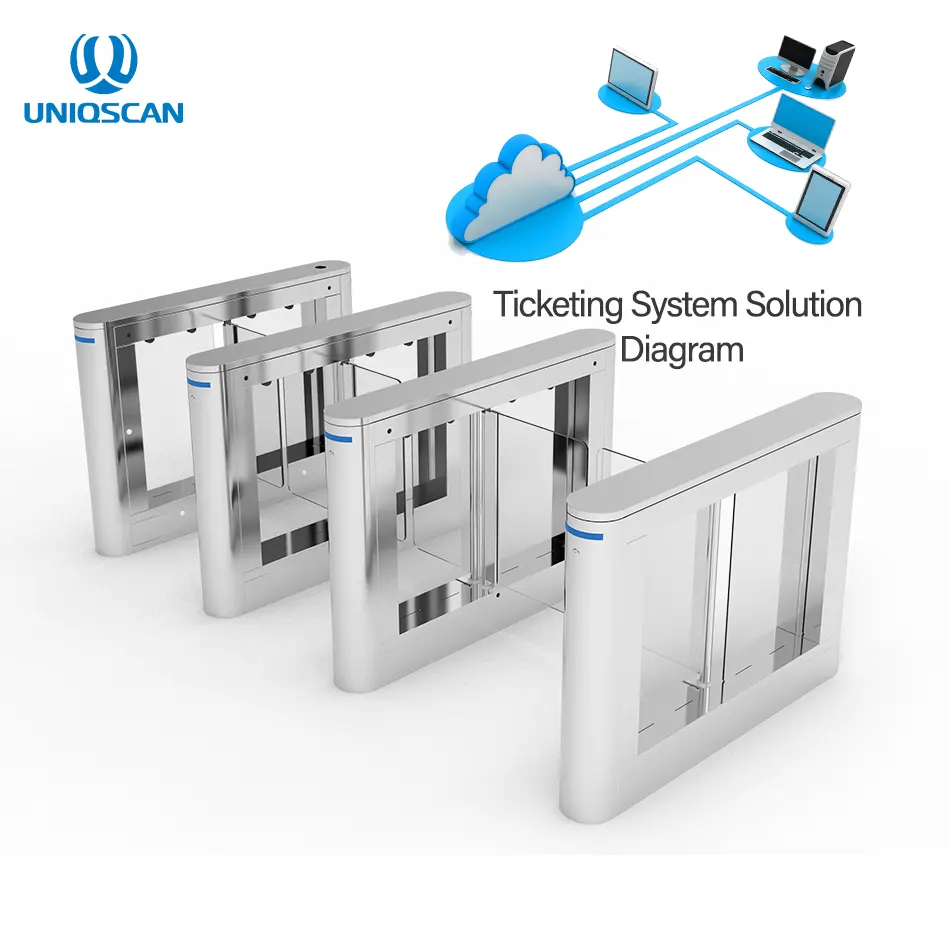 Supermarkt eingang Automatische Sicherheit Swing Barrier Rfid Reader Zugangs kontroll system Speed Gate Drehkreuz