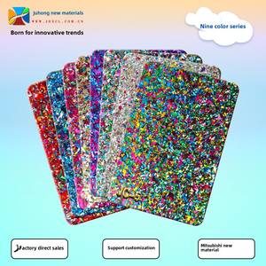 Hoja acrílica con purpurina de nueve colores Juhong, grabado doblado de 5mm para luces, tablero de resina de vidrio, hoja acrílica de corte láser C02 - Product Image 2