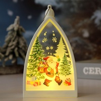 Lumière de nuit décorative de Noël à LED, lumière triangulaire en plastique de style bougie pour la décoration de scène