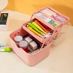 Boîte médicale organisateur de bureau à domicile boîte de rangement pour cosmétiques boîte de rangement en plastique stockage multicouche