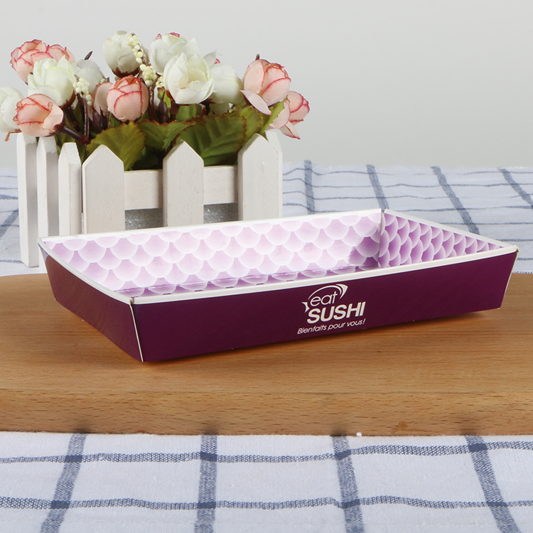 Hot Sale Disposable Take Away Sushi Salad Paper Box Paper Food Packaging Box