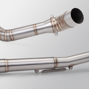 Tubo de escape para motocicleta <span class=keywords><strong>NS200</strong></span> Bajaj Pulsar <span class=keywords><strong>NS200</strong></span>, tubo intermedio de acero inoxidable de 51 mm con codo - Product Image 5