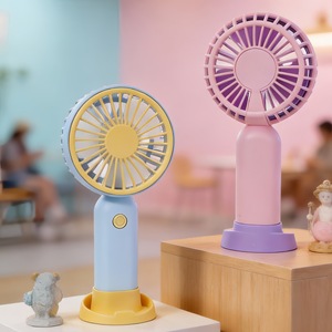 Ventilateur portable rechargeable avec moteur DC 5W, alimenté par batterie, autonomie de 8h, utilisation mains libres pour le refroidissement en extérieur et en intérieur - Product Image 5