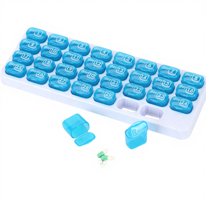 Bright Flower Luxury Hot Sell 31 Compartments Monthly 31 Cases Plastic Outdoor Pill Organizer Daily Pill <b>Box</b> <b>Storage</b> <b>Box</b> - Product Image 4