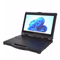 Laptop kasar 14 inci kualitas tinggi, PC Notebook kuat industri Intel Core I5/i7 Win 10/11 baterai panjang IP65 sidik jari RJ45