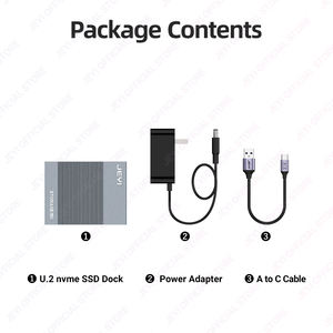 مصنع JEYI U.<span class=keywords><strong>2</strong></span> NVMe SSD محطة إرساء ألومنيوم غلاف USB3.<span class=keywords><strong>2</strong></span> Gen2x2 10Gbps قاعدة 36W محول طاقة ودعم - Product Image 2