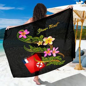 Logotipo personalizado/Imagen Sarong <span class=keywords><strong>Wallis</strong></span> y <span class=keywords><strong>Futuna</strong></span> Polynesian Cover Ups Wrap Floral Seal Blue Print Sarongs Pareos Bikini Beach Traje de baño - Product Image 3