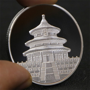<span class=keywords><strong>Moneda</strong></span> Conmemorativa de <span class=keywords><strong>Panda</strong></span> Chino, Regalo Creativo, Medalla Conmemorativa de Metal Plateado, Monedas Coleccionables - Product Image 4