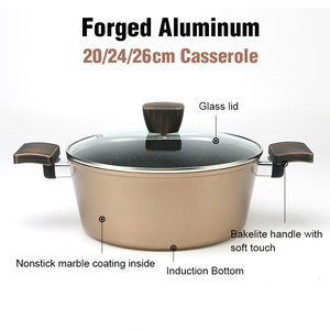 New Arrival 5-mảnh nhôm không dính Granite <span class=keywords><strong>Cookware</strong></span> Set thiết kế cổ điển cho cảm ứng nồi thân thiện với môi - Product Image 4