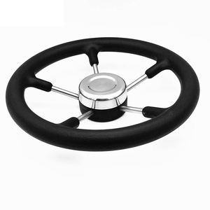 Fábrica al por mayor Hardware para barcos 5 radios accesorios marinos 320mm negro 320mm barco yate volante - Product Image 1