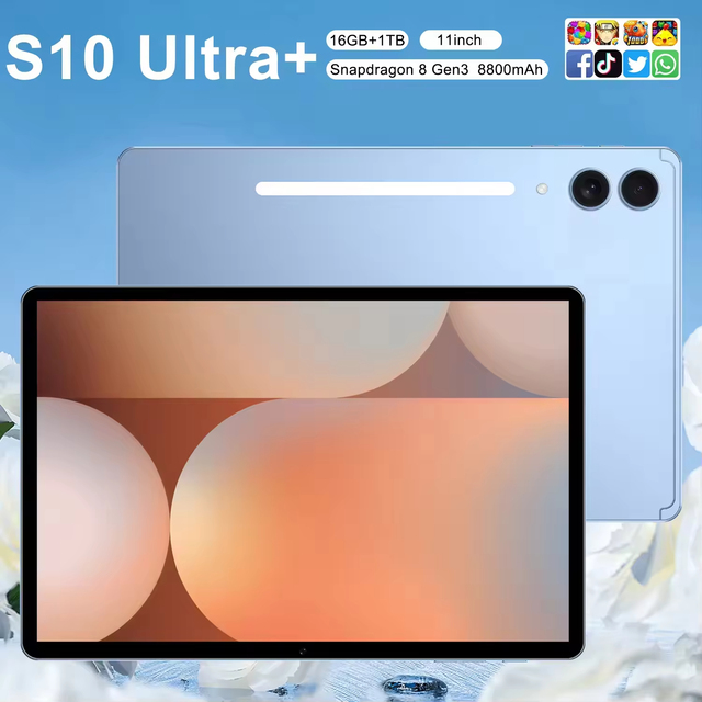 Top Choice S10 Ultra 5G Tablet PC 11 Inches 16GB 3.0-3.5GHz Capacitive Screen Wi-Fi New Business Intel Android 14