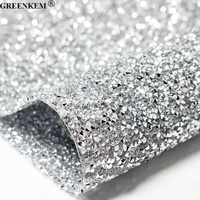 Coussin de main en corne de vache orné de diamants argentés, coussin de main amovible confortable avec des diamants et repose-bras pour les ongles