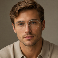 Monturas de Gafas de Lectura Ópticas de Titanio Cuadradas Personalizables Readsun, Diseño Metálico Ligero y Flexible para Adultos
