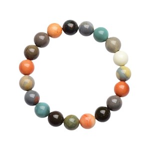 สร้อยคอคริสตัลธรรมชาติ สร้อยข้อมือหินกลม หลายสี เครื่องประดับแฟชั่น ของขวัญ เครื่องประดับ - Product Image 1