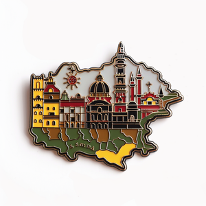 Magneti per Frigorifero in Metallo Personalizzati all'Ingrosso, Materiale in Lega di <span class=keywords><strong>Ferro</strong></span>, Magneti Commemorativi Turistici - Product Image 2