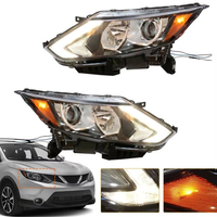 Kit de phares avant pour voiture, version américaine, réflecteur ambre, OE 26025-DF30A 26075-DF30A, lampe avant pour Nissan Qashqai 2015, projecteur auto