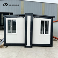 Maison préfabriquée modulaire portable extensible de type conteneur, personnalisable, pour une à deux familles